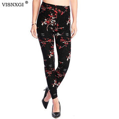 Print Flower Leggings for Plus Size