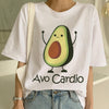 Image of Short Sleeve New Avocado Shirt Vegan T Shirt Women Harajuku Kawaii