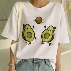 Short Sleeve New Avocado Shirt Vegan T Shirt Women Harajuku Kawaii