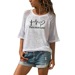 Women Lace Crew Neck T-Shirt Top T-Shirt for Women