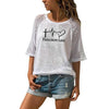 Image of Women Lace Crew Neck T-Shirt Top T-Shirt for Women