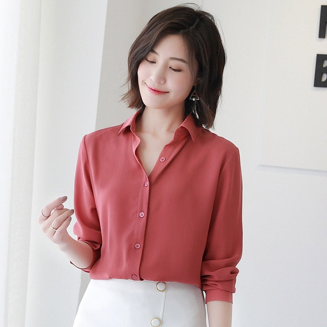 New Women's Shirt Classic Chiffon Blouse