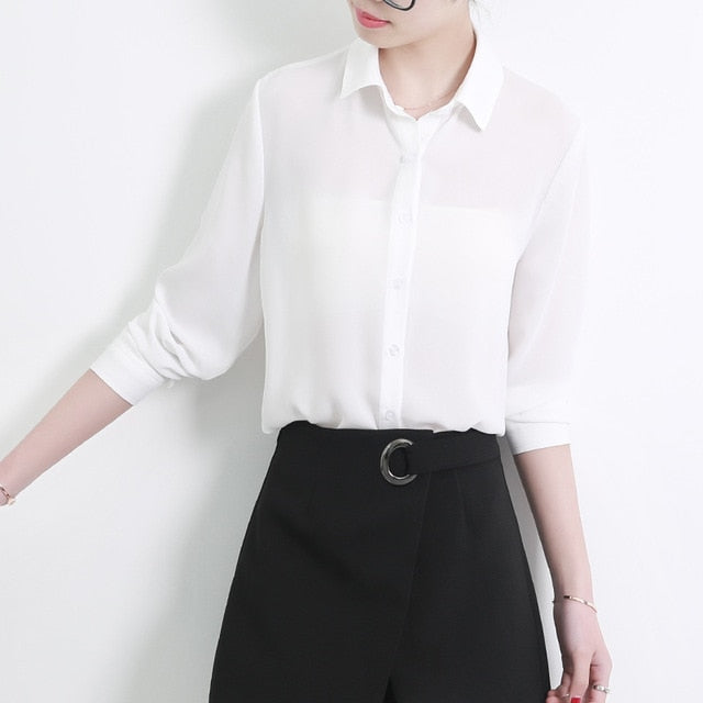 New Women's Shirt Classic Chiffon Blouse