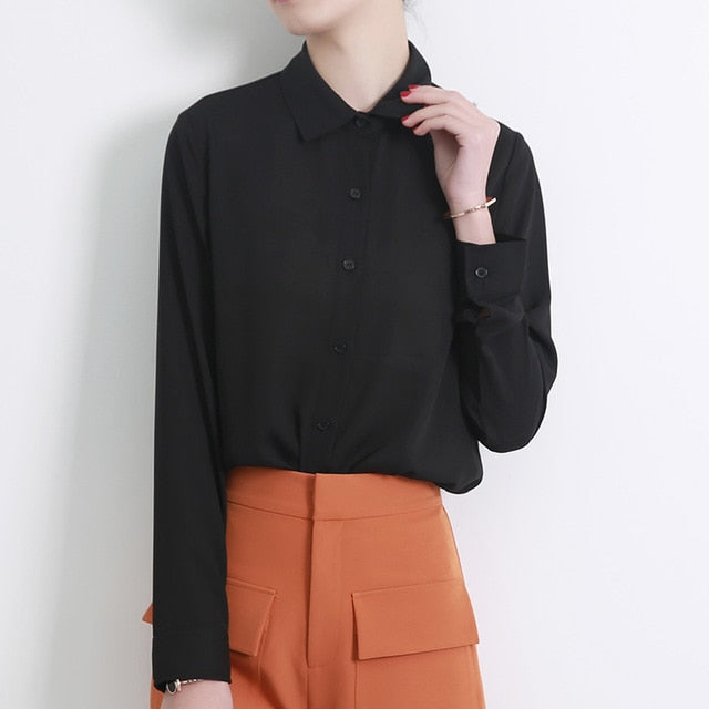 New Women's Shirt Classic Chiffon Blouse