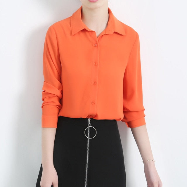 New Women's Shirt Classic Chiffon Blouse