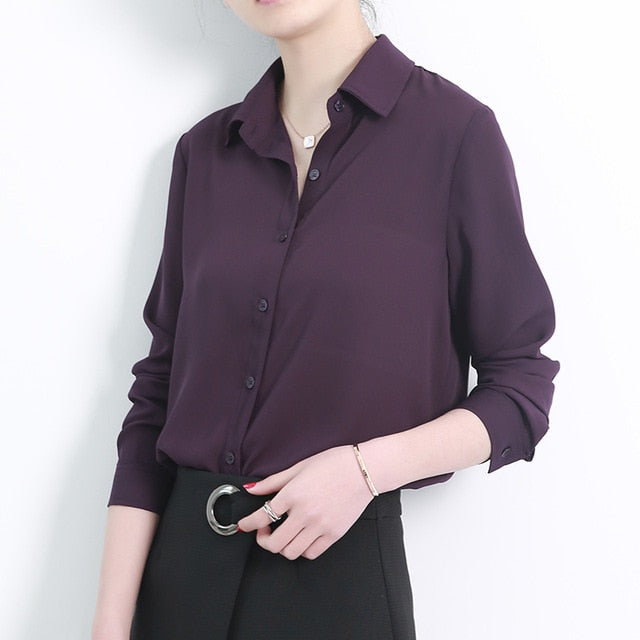 New Women's Shirt Classic Chiffon Blouse