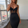 Image of New Arrivals Mesh Insert Women Bandage Dress Black Party Night Club Bodycon Dress