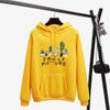 Image of Long Sleeves Letter Harajuku Print  Light Pink Pullovers O-neck Women's Hooded Sweatshirt Tops