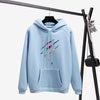 Image of Long Sleeves Letter Harajuku Print  Light Pink Pullovers O-neck Women's Hooded Sweatshirt Tops