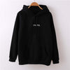 Image of Long Sleeves Letter Harajuku Print  Light Pink Pullovers O-neck Women's Hooded Sweatshirt Tops
