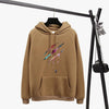 Image of Long Sleeves Letter Harajuku Print  Light Pink Pullovers O-neck Women's Hooded Sweatshirt Tops