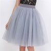 Image of Party Train Puffy 5Layer 60CM Fashion Women Tulle Skirt Tutu Wedding Bridal Bridesmaid