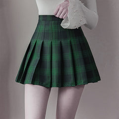 Plus Size Harajuku Short Skirt New Korean Plaid Skirt