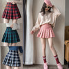 Image of Plus Size Harajuku Short Skirt New Korean Plaid Skirt Women Zipper