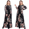 Image of Plus Size New Boho Floral Print Maxi Long Dress Women Holiday Party Gown Draped Long Sleeve