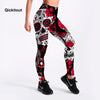 Image of Qickitout Leggings Hot Sell Women's Skull&flower Black Leggings