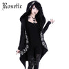 Image of Rosetic Hoodies  Gothic Casual Cool Chic Black Plus Size Women Sweatshirts