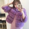 Image of S-3XL Mink Coats Women Winter Top Fashion Pink FAUX Fur Coat Elegant