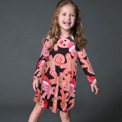 S-5XL Plus Size Tunic Autumn Women Dresses Casual Cartoon Print