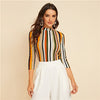 Image of Length Sleeve Elegant Office Lady Tshirt Tops