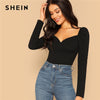 Image of Sexy Zip Back Puff Sleeve Slim Fitted Wrap Sweetheart Neck Blouse