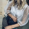 Image of See-through Women Mesh Sheer Blouse Top Shirts