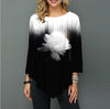 Image of Women Spring & Summer O-neck Blouse 3/4 Sleeve