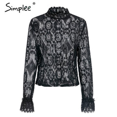 feminine blouse Women long lantern sleeve summer female