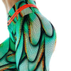 Image of Slim fit 3D green dragonfly leggings for fitness for women