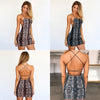 Image of Summer Dress Sexy Cross Bandage Backless Snake Print Dress Women Strap Sleeveless Halter Animal Print Party Club Bodycon Dresses