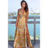 Image of Summer dress 2019 Floral Sexy Maxi dress Long Pleated Dresses Backless robe femme V neck longue evenning-dress