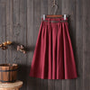 Image of Surmiitro Knee Length Midi Summer Skirt Women With Belt 2020 Korean Ladies Blue Black Red High Waist Pleated School Skirt Female