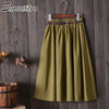 Image of Surmiitro Knee Length Midi Summer Skirt Women With Belt 2020 Korean Ladies Blue Black Red High Waist Pleated School Skirt Female