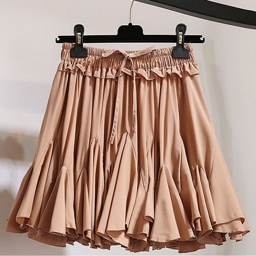 Surmiitro White Black Chiffon Summer Shorts Skirt Women 2020 Fashion Korean High Waist Tutu Pleated Mini Sun School Skirt Female