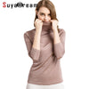 Image of Women Silk Shirts Turtleneck Long Sleeved