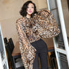 Image of Chiffon Blouse Shirt Women Lantern Sleeve Tulle Transparent