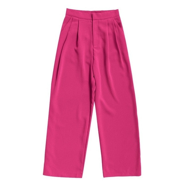 Trouser For Women High Waist Causal Loose Wide Leg Pants Fema