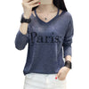 Image of Tee Shirt  V-Neck T-Shirt Women Clothes