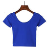 Image of VILACOROA Best Sell Harajuku U Neck T-shirt Women Sexy Black Short Sleeve Tee Crop