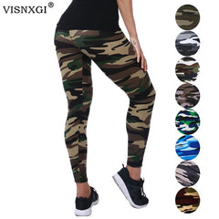 2020 Camouflage Printing Elasticity Leggings Camouflage Fitness Pant