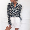 Image of Vintage Blouse Long Sleeve Sexy Leopard Print