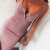 Image of WannaThis Knee-Length Dress Knitted Elastic Sleeveless