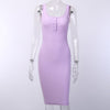 Image of WannaThis Knee-Length Dress Knitted Elastic Sleeveless