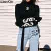 Image of T-shirts reflective fashion turtleneck Long Sleeve tee Slim