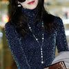 Image of Winter Autumn Thick Warm Women Elegant Lace Blouses Shirts