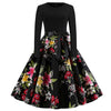 Image of Winter Christmas Dresses Women 50S 60S Vintage Robe Swing Pinup