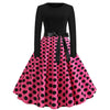 Image of Winter Christmas Dresses Women 50S 60S Vintage Robe Swing Pinup