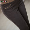 Image of Winter warm women stretch high elastic waist casual cotton pants