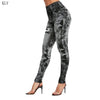 Image of Imitation Distressed Denim Jeans Leggings