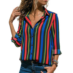 Women Blouses   Long Sleeve Turn Down Collar Office Shirt